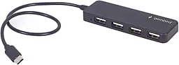 USB Type-C хаб Gembird 4-in-1 black (UHB-CM-U2P4-01)
