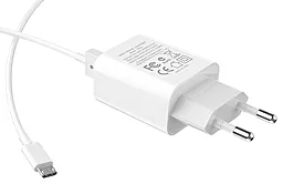 Мережевий зарядний пристрій Hoco C62A Victoria 2USB + micro-USB Cable White - мініатюра 3