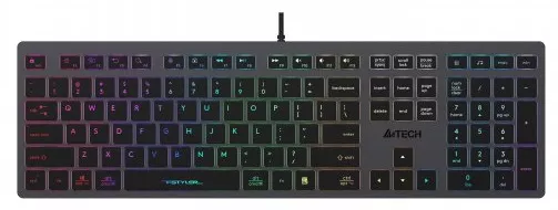 Клавиатура A4Tech FX60 USB Neon backlit Grey - фото 1