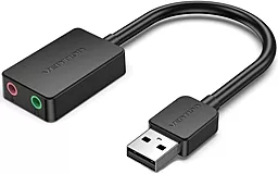 Зовнішня звукова карта Vention USB - 2x3.5mm 0.15м чорний (CDYB0) - фото Зовнішня звукова карта Vention USB - 2x3.5mm 0.15м чорний (CDYB0)