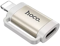 Адаптер-переходник Hoco UA31B M-F Lightning -> Type-C gray - фото Адаптер-переходник Hoco UA31B M-F Lightning -> Type-C gray