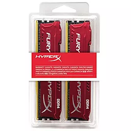 Оперативна пам'ять Kingston DDR4 32GB (2x16GB) 2400 MHz HyperX Fury RED (HX424C15FRK2/32) - мініатюра 3