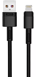 Кабель XO NB-Q166 USB-A - Lightning 12w 5a 1м cable Black - фото Кабель XO NB-Q166 USB-A - Lightning 12w 5a 1м cable Black