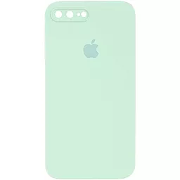 Чохол Silicone Case Full Camera Square для Apple iPhone 7 Plus, iPhone 8 Plus Light Turquoise