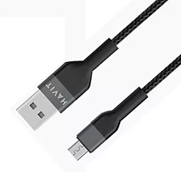 Кабель Havit HV-CB621C USB-A - micro USB 10.5w 1м cable Black - фото Кабель Havit HV-CB621C USB-A - micro USB 10.5w 1м cable Black