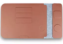 Подставка-чехол для ноутбука Stand JD-S101 з БЗП 4in1 15W (15-16'') Brown - фото Подставка-чехол для ноутбука Stand JD-S101 з БЗП 4in1 15W (15-16'') Brown