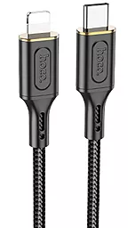 Кабель Hoco X95 Goldentop USB Type-C - Lightning 20w 3a 1м PD сable Black - фото Кабель Hoco X95 Goldentop USB Type-C - Lightning 20w 3a 1м PD сable Black