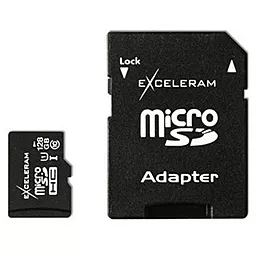 Карта памяти Exceleram microSDXC 128GB Class 10 UHS-I U1 V30 + SD-адаптер (MSD12810AU3V30)