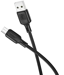 Кабель Borofone BX113 Silicone USB-A - micro USB 12w 2.4a 2м cable Black - миниатюра 2 Кабель Borofone BX113 Silicone USB-A - micro USB 12w 2.4a 2м cable Black - миниатюра 2