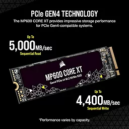 Накопичувач SSD Corsair 2TB M.2 NVMe MP600 Core XT M.2 2280 PCIe Gen4.0 x4 3D QLC (CSSD-F2000GBMP600CXT) - мініатюра 8