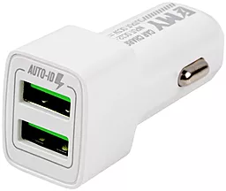 Автомобильное зарядное устройство EMY MY-20 USB-A 12W 2.4A + micro USB Cable White - миниатюра 2