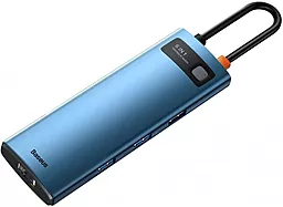 USB Type-C хаб Baseus Metal Gleam Multifunctional 6in1 Blue (WKWG000003) - мініатюра 2