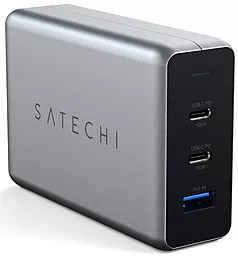 Сетевое зарядное устройство с быстрой зарядкой Satechi USB-C PD Compact Gan Charger Grey