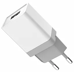 Мережевий зарядний пристрій GOLF Charger + MicroUSB Cable White (GF-U1m)