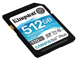 Карта памяти Kingston SDXC 512GB Canvas Go Plus Class 10 UHS-I U3 V30 A2 (SDG3/512GB) - миниатюра 2