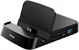 Мультипортовый USB Type-C хаб (концентратор) Baseus Mate Docking USB-C mobile phone intelligent Black (CAHUB-AT01)