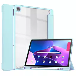Чехол для планшета BeCover Soft Edge с креплением для стилуса для Lenovo Tab M10 Plus TB-125F (3rd Gen) 10.61" Light Blue (708370) - фото Чехол для планшета BeCover Soft Edge с креплением для стилуса для Lenovo Tab M10 Plus TB-125F (3rd Gen) 10.61" Light Blue (708370)