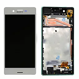 Дисплей Sony Xperia X (F5121, F5122) з тачскріном і рамкою, оригінал, White
