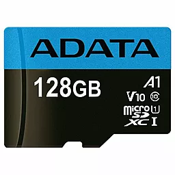 Карта памяти ADATA microSDXC 128GB Premier Class 10 UHS-1 U1 V10 A1 + SD-адаптер (AUSDX128GUICL10A1-RA1) - миниатюра 2