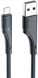 Кабель Essager Rousseau USB-A - Type-C 12w 4a 0.25м cable Black (EXCT-LSB01) - фото Кабель Essager Rousseau USB-A - Type-C 12w 4a 0.25м cable Black (EXCT-LSB01)