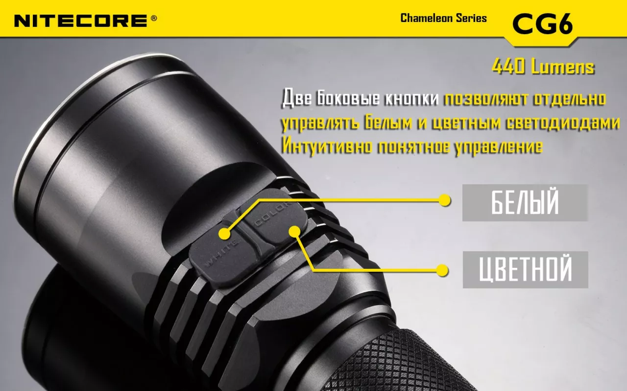 Ліхтарик акумуляторний Nitecore CG6 (6-1103) (1x18650, 2xCR123, 2xRCR123) - фото 4