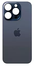 Задняя крышка корпуса Apple iPhone 15 Pro (big hole) Original Blue Titanium