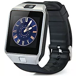 Смарт-годинник UWatch Smart DZ09 Silver with Black strap - мініатюра 2