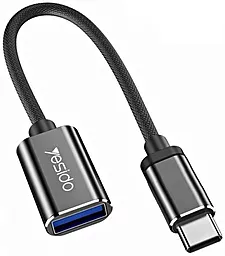 OTG-переходник Yesido GS01 M-F USB Type-C -> USB 2.0 Black - фото OTG-переходник Yesido GS01 M-F USB Type-C -> USB 2.0 Black