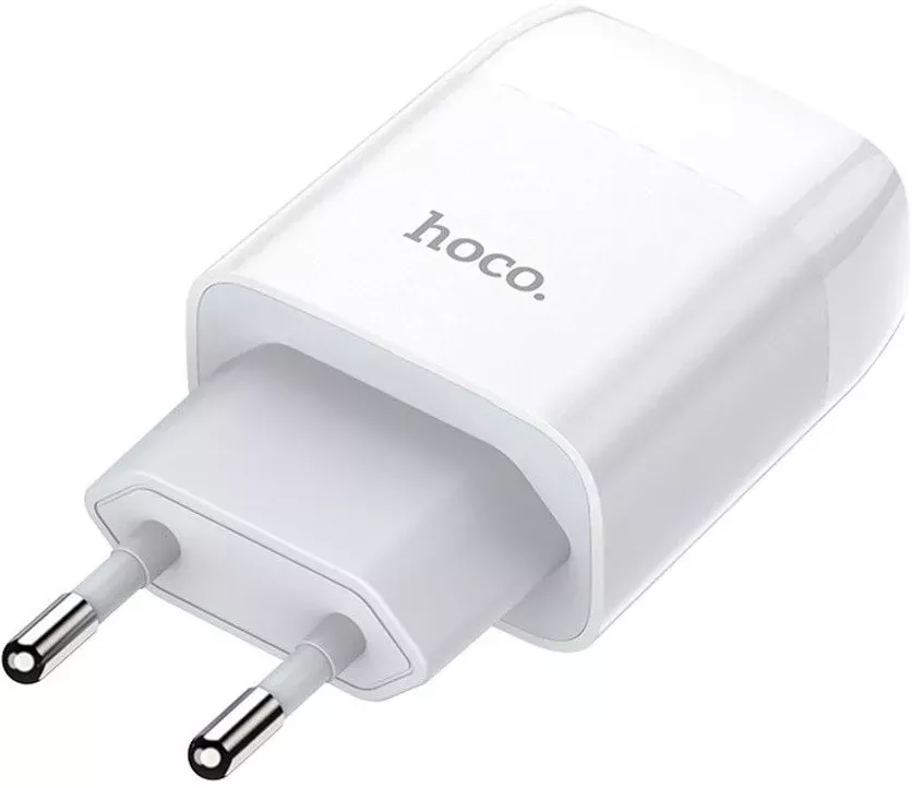 Сетевое зарядное устройство Hoco C73A 2.4a 2xUSB-A ports charger white - фото 3