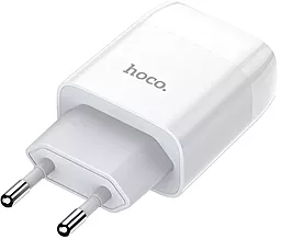 Сетевое зарядное устройство Hoco C73A 2.4a 2xUSB-A ports charger white - миниатюра 3 Сетевое зарядное устройство Hoco C73A 2.4a 2xUSB-A ports charger white - миниатюра 3