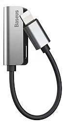 Кабель-переходник Baseus L32 Lightning-3.5mm/Lightning Silver (CALL32-0S) - фото Кабель-переходник Baseus L32 Lightning-3.5mm/Lightning Silver (CALL32-0S)