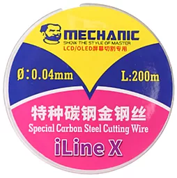 Струна металлическая для разделения дисплеев и сенсоров MECHANIC iLine X 0.04 мм / 200 м карбоновая