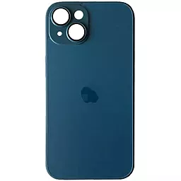 Чехол AG Glass with MagSafe для Apple iPhone 14 Navy blue