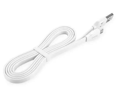 Кабель Hoco U14 Steel Man USB-A - micro USB 12w 2.4a 1.2м cable White - фото 3
