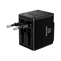 Сетевое зарядное устройство Usams T2 Universal Travel Adapter 1А 2USB Black (US-CC044)