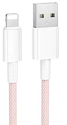 Кабель Borofone BX117 Source USB-A - Lightning 12w 2.4a 1м cable Pink - фото Кабель Borofone BX117 Source USB-A - Lightning 12w 2.4a 1м cable Pink