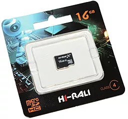 Карта памяти Hi-Rali microSDHC 16GB Class 4 (HI-16GBSDCL4-00)