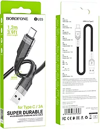 Кабель USB Borofone BU35 15W 3A 1.2M USB Type-C Cable Black - миниатюра 5