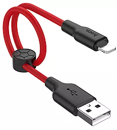 Кабель Hoco X21 Plus Silicone USB-A - Lightning 12w 2.4a 0.25м cable Black/Red - мініатюра 4 Кабель Hoco X21 Plus Silicone USB-A - Lightning 12w 2.4a 0.25м cable Black/Red - мініатюра 4