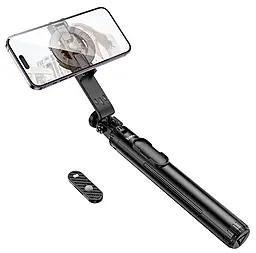 Селфи-монопод HOCO K25 Sherkhan magnetic aluminum alloy live broadcast holder Black