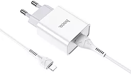 Сетевое зарядное устройство Hoco C81A 2.1a home charger + Lightning cable white - миниатюра 6 Сетевое зарядное устройство Hoco C81A 2.1a home charger + Lightning cable white - миниатюра 6