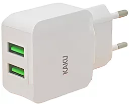 Сетевое зарядное устройство iKaku 2.4a 2xUSB-A ports home charger white (KSC-408-OUQI) - фото Сетевое зарядное устройство iKaku 2.4a 2xUSB-A ports home charger white (KSC-408-OUQI)