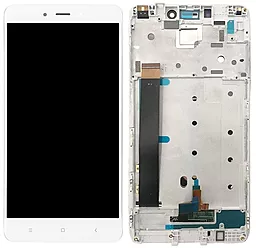 Дисплей Xiaomi Redmi Note 4 MediaTek с тачскрином и рамкой, оригинал, White - фото Дисплей Xiaomi Redmi Note 4 MediaTek с тачскрином и рамкой, оригинал, White