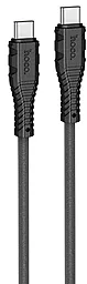 Кабель Hoco X67 Nano Silicone USB Type-C - Type-C 60w 3a 1м PD cable Black