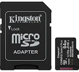 Карта пам'яті Kingston microSDXC Canvas Select Plus 64GB UHS-I V10 A1 Class 10 + SD-adapter (SDCS3/64GB) - фото Карта пам'яті Kingston microSDXC Canvas Select Plus 64GB UHS-I V10 A1 Class 10 + SD-adapter (SDCS3/64GB)