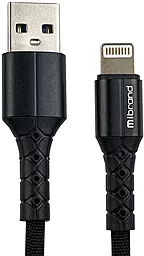 Кабель Mibrand MI-32 USB-A - Lightning 10w 1м cable Black (MIDC/321LB) - фото Кабель Mibrand MI-32 USB-A - Lightning 10w 1м cable Black (MIDC/321LB)