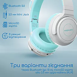Наушники Promate Panda Aqua - миниатюра 9 Наушники Promate Panda Aqua - миниатюра 9