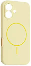 {"ru": "Чехол", "uk": "Чохол"} Silicone Case Full Camera Fine Ring MagSafe для Apple iPhone 16  Melow Yellow