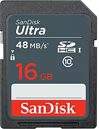 Карта пам'яті SanDisk SDHC 16GB Ultra Class 10 UHS-I (SDSDUNB-016G-GN3IN) - фото Карта пам'яті SanDisk SDHC 16GB Ultra Class 10 UHS-I (SDSDUNB-016G-GN3IN)
