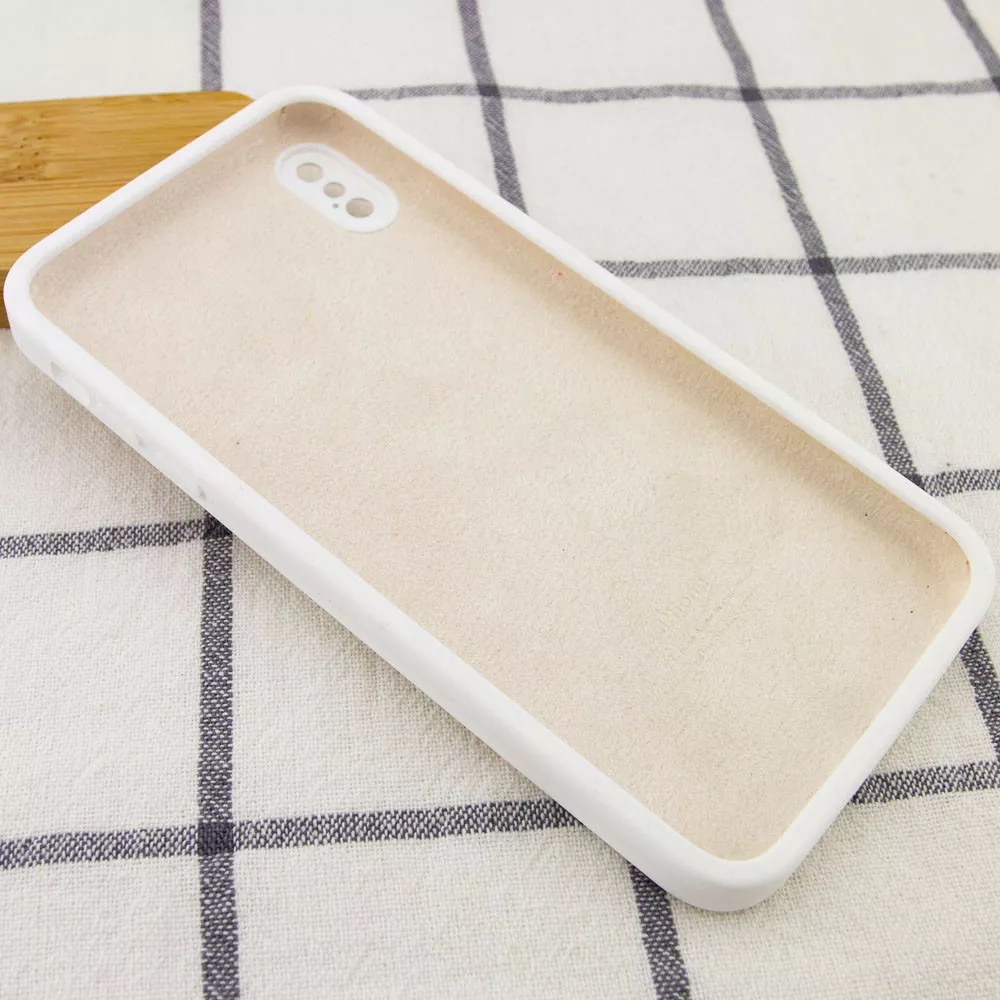 Чехол Silicone Case Full Camera Square для Apple iPhone X, iPhone XS White - фото 2